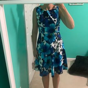 Dress, A Shape, very flattering. Blue.